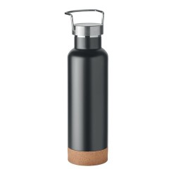 Bouteille isotherme double paroi 500ml personnalisée IVES Couleurs : noir Matières : acier inoxydable recyclé goodies publicitai