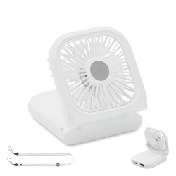 Ventilateur portable pliable personnalisé - STANDFAN Matières : ABS Couleurs : blanc