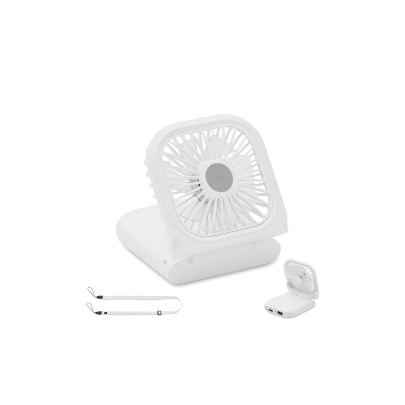 Ventilateur portable pliable personnalisé - STANDFAN Matières : ABS Couleurs : blanc
