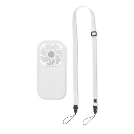 Ventilateur portable pliable personnalisé - STANDFAN Matières : ABS Couleurs : blanc personnalisable avec votre logo