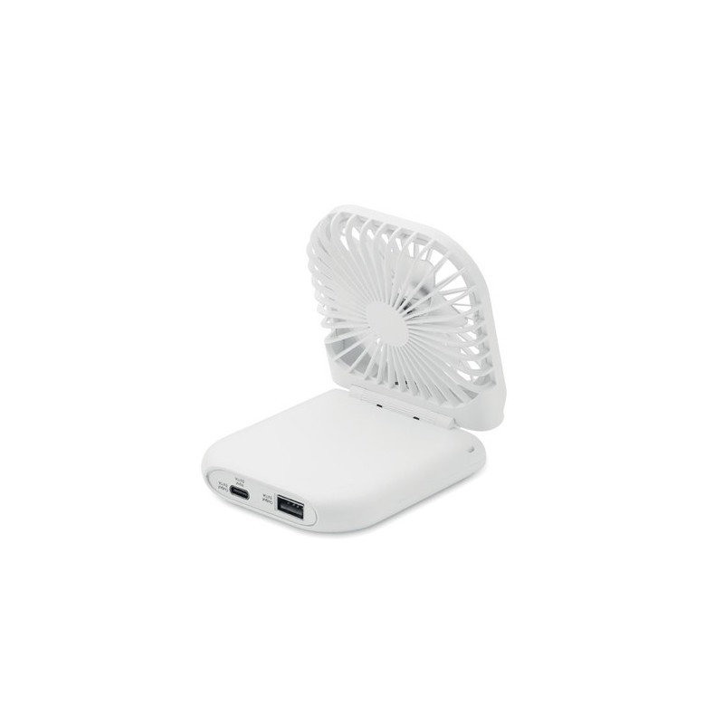 Ventilateur portable pliable personnalisé - STANDFAN Matières : ABS Couleurs : blanc goodies publicitaire événementiel