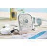 Ventilateur portable pliable personnalisé - STANDFAN Matières : ABS Couleurs : blanc marquage laser ultra précis