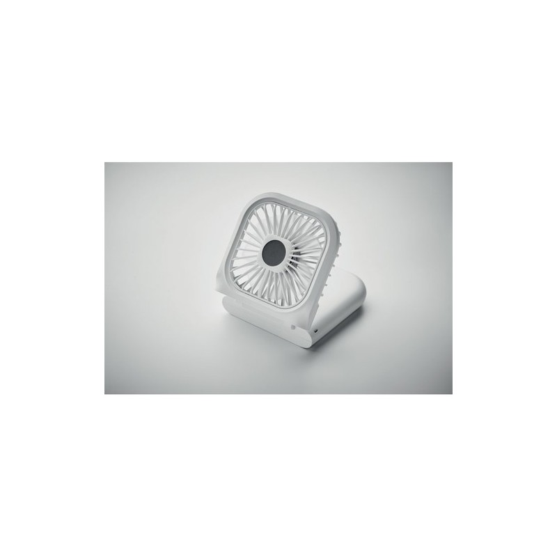 Ventilateur portable pliable personnalisé - STANDFAN Matières : ABS Couleurs : blanc cadeau collaborateur premium
