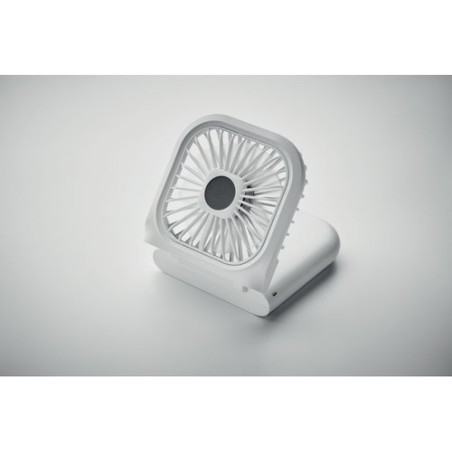 Ventilateur portable pliable personnalisé - STANDFAN Matières : ABS Couleurs : blanc cadeau collaborateur premium