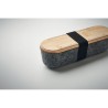 Trousse  en feutre RPET personnalisée - MILE Matières : bambou Couleurs : bois impression haute définition