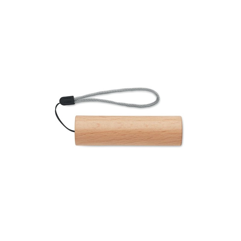 Torche rechargeable en bois personnalisée - Lampe puissante LITE Matières : bois Couleurs : bois personnalisable avec votre logo