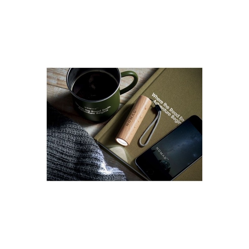Torche rechargeable en bois personnalisée - Lampe puissante LITE Matières : bois Couleurs : bois impression haute définition