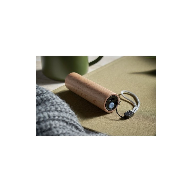 Torche rechargeable en bois personnalisée - Lampe puissante LITE Matières : bois Couleurs : bois personnalisation rapide en Fran