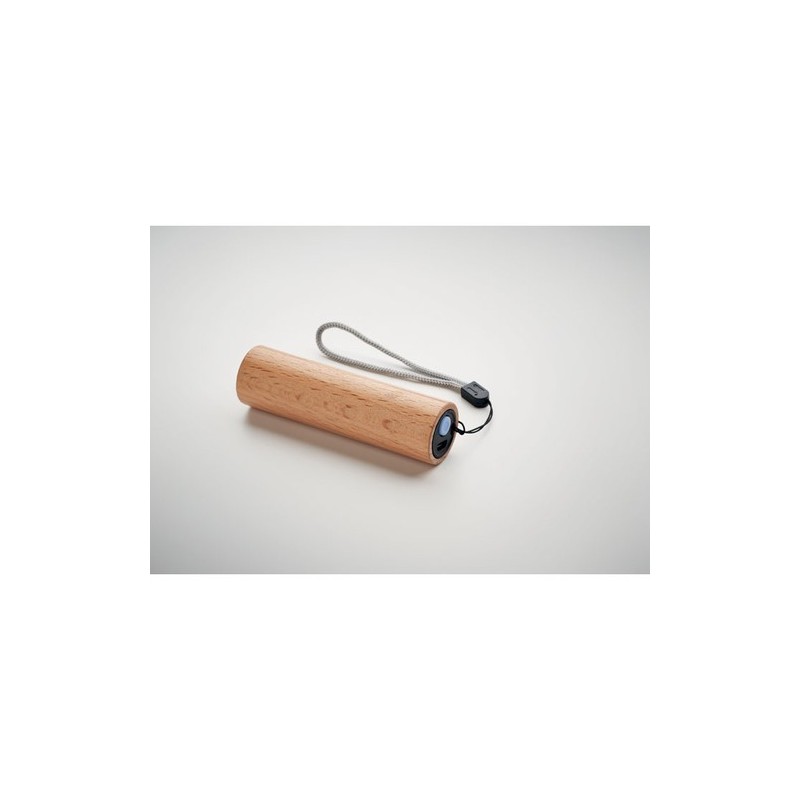 Torche rechargeable en bois personnalisée - Lampe puissante LITE Matières : bois Couleurs : bois accessoire événementiel unique