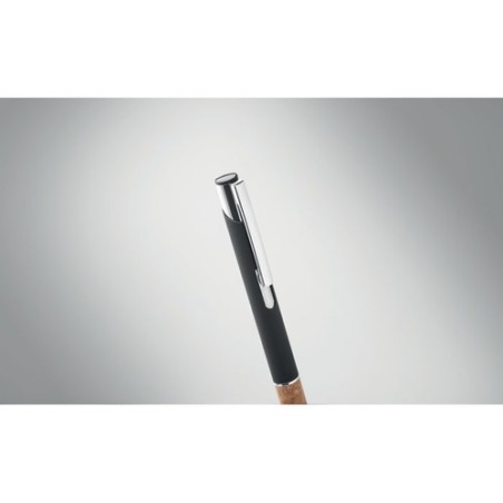 Stylo en aluminium personnalisé à encre bleue - VERIA Matières : aluminium recyclé  Couleurs : noir personnalisation sur mesure