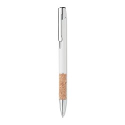 Stylo en aluminium personnalisé à encre bleue - VERIA Matières : aluminium recyclé  Couleurs : blanc personnalisable avec votre 