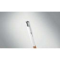 Stylo en aluminium personnalisé à encre bleue - VERIA Matières : aluminium recyclé  Couleurs : blanc goodies personnalisé en sto