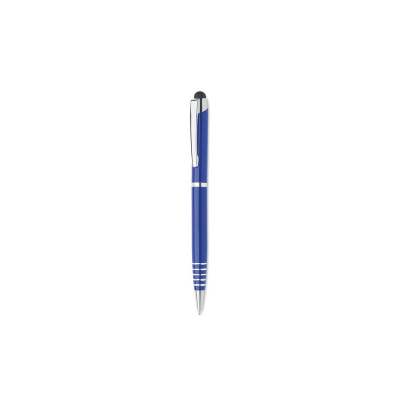 Stylo à bille  personnalisé pratique - FLORINA Matières : aluminium recyclé  Couleurs : bleu