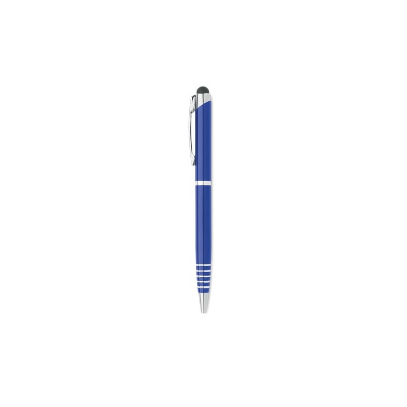 Stylo à bille  personnalisé pratique - FLORINA Matières : aluminium recyclé  Couleurs : bleu personnalisation rapide en France