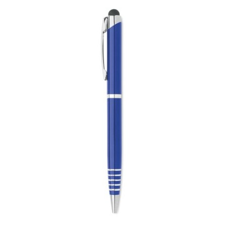 Stylo à bille  personnalisé pratique - FLORINA Matières : aluminium recyclé  Couleurs : bleu personnalisation rapide en France