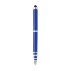 Stylo à bille  personnalisé pratique - FLORINA Matières : aluminium recyclé  Couleurs : bleu marquage couleur éclatante