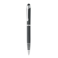 Stylo à bille  personnalisé pratique - FLORINA Matières : aluminium recyclé  Couleurs : noir personnalisable avec votre logo