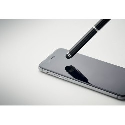 Stylo à bille  personnalisé pratique - FLORINA Matières : aluminium recyclé  Couleurs : noir personnalisable avec votre logo