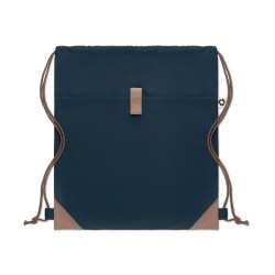 Sac à cordon  en coton recyclé PANDA BAG Matières : coton recyclé Couleurs : bleu marine marquage couleur éclatante