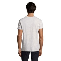 T-Shirt Homme 190g Publicitaire IMPERIAL Matières : coton Taille textile : 4XL Couleurs : blanc chiné marquage laser ultra préci