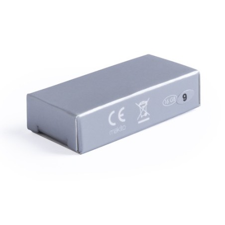 Clé USB Personnalisée Pratique 16GB Ditop Matières : métal Couleurs : argenté objet publicitaire robuste