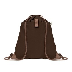 Sac à cordon  en coton recyclé PANDA BAG Matières : coton recyclé Couleurs : chocolat cadeau entreprise pas cher