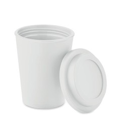 Gobelet double paroi personnalisable de 300 ml - SORA Matières : polypropylène (PP) Couleurs : blanc objet promotionnel éco-resp
