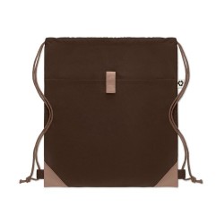 Sac à cordon  en coton recyclé PANDA BAG Matières : coton recyclé Couleurs : chocolat impression logo haute qualité