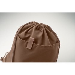 Sac à cordon  en coton recyclé PANDA BAG Matières : coton recyclé Couleurs : chocolat goodies publicitaire durable