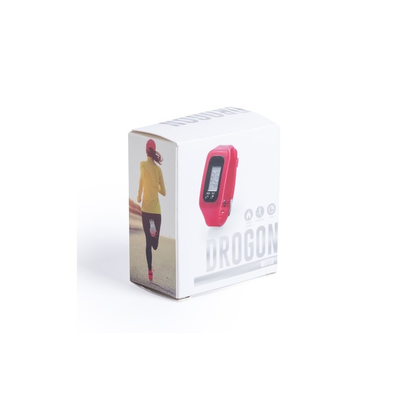 Montre Sportive Personnalisée Drogon Matières : silicone Couleurs : blanc cadeau entreprise pas cher