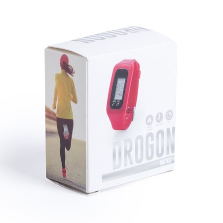 Montre Sportive Personnalisée Drogon Matières : silicone Couleurs : blanc cadeau entreprise pas cher