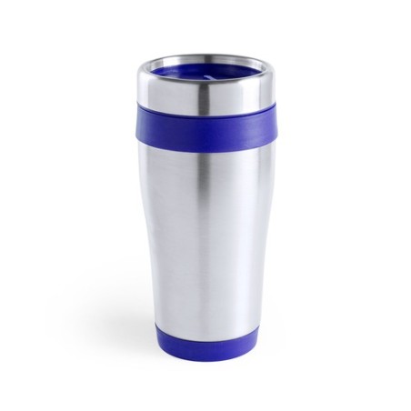 Mug Thermique Isotherme Personnalisé Fresno Matières : acier inoxydable Couleurs : bleu impression logo haute qualité