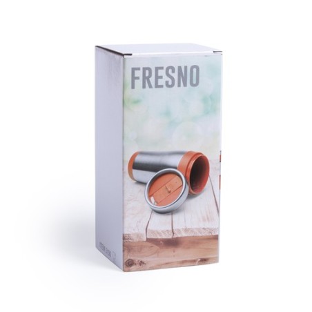 Mug Thermique Isotherme Personnalisé Fresno Matières : acier inoxydable Couleurs : bleu impression haute définition
