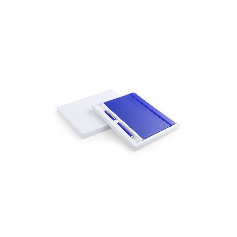 Set de Carnet et Stylo Éco-responsables Personnalisés - Marden Matières : PU Couleurs : bleu cadeau entreprise pas cher