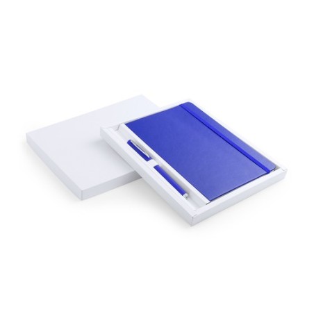 Set de Carnet et Stylo Éco-responsables Personnalisés - Marden Matières : PU Couleurs : bleu cadeau entreprise pas cher