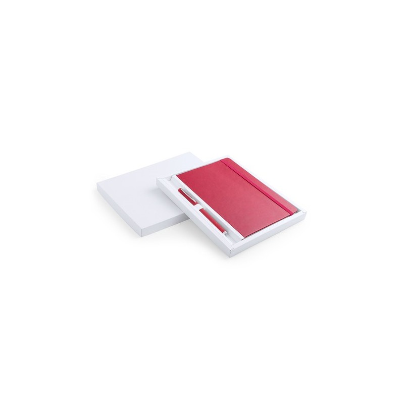 Set de Carnet et Stylo Éco-responsables Personnalisés - Marden Matières : PU Couleurs : bleu goodies personnalisé en stock