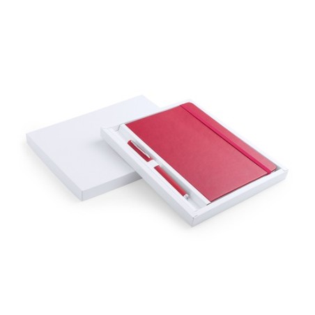 Set de Carnet et Stylo Éco-responsables Personnalisés - Marden Matières : PU Couleurs : bleu goodies personnalisé en stock