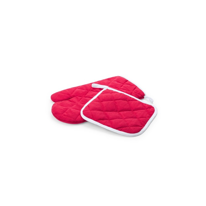 Set de Cuisine Pratique Éco-responsable Leston Matières : coton Couleurs : fuchsia accessoire événementiel unique