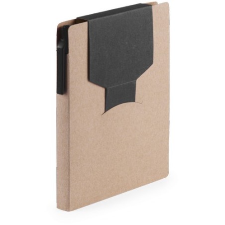 Bloc Notes Éco-responsable Personnalisé - Cravis Papeterie Économique Matières : carton recyclé Couleurs : jaune marquage couleu