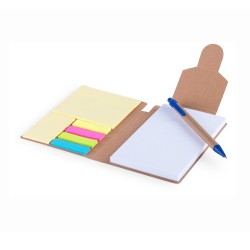 Bloc Notes Éco-responsable Personnalisé - Cravis Papeterie Économique Matières : carton recyclé Couleurs : vert clair marquage l