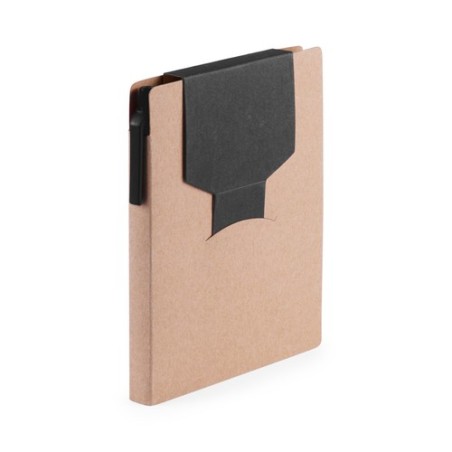 Bloc Notes Éco-responsable Personnalisé - Cravis Papeterie Économique Matières : carton recyclé Couleurs : noir personnalisable 