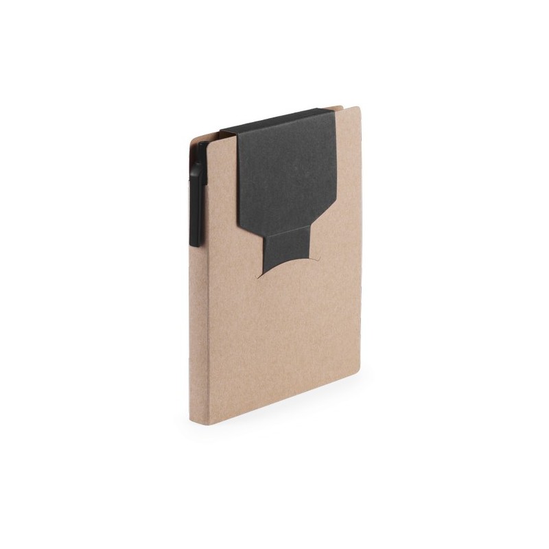 Bloc Notes Éco-responsable Personnalisé - Cravis Papeterie Économique Matières : carton recyclé Couleurs : noir objet promo peti