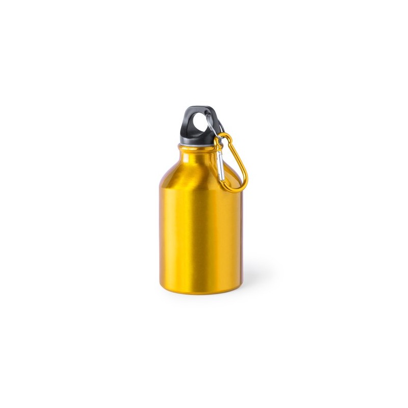 Gourde Personnalisée Publicitaire Éco-responsable Henzo Matières : aluminium Couleurs : noir personnalisable avec votre logo