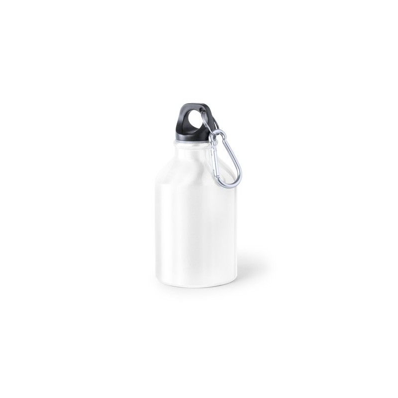 Gourde Personnalisée Publicitaire Éco-responsable Henzo Matières : aluminium Couleurs : blanc personnalisable avec votre logo
