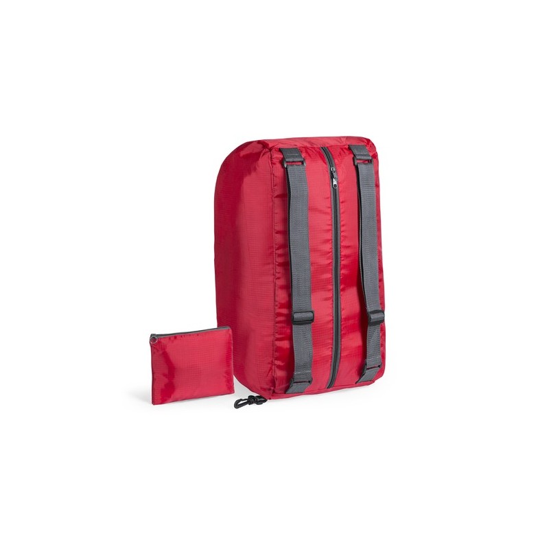 Sac à Dos Pliable Personnalisé pour Voyage pas cher Ribuk Matières : ripstop Couleurs : rouge