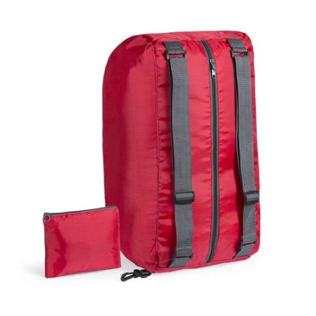 Sac à Dos Pliable Personnalisé pour Voyage pas cher Ribuk Matières : ripstop Couleurs : rouge