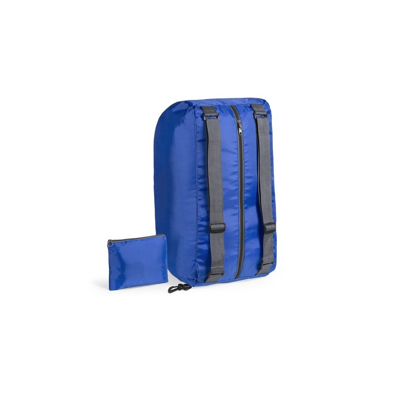 Sac à Dos Pliable Personnalisé pour Voyage pas cher Ribuk Matières : ripstop Couleurs : bleu personnalisable avec votre logo