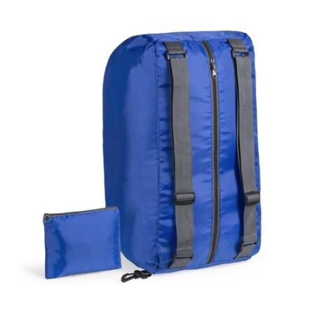 Sac à Dos Pliable Personnalisé pour Voyage pas cher Ribuk Matières : ripstop Couleurs : bleu personnalisable avec votre logo