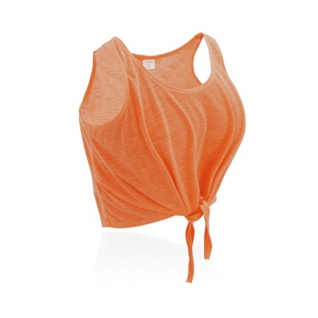 T-Shirt Femme Personnalisable Confortable Slem Matières : polyester Taille textile : M Couleurs : orange fluo
