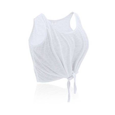 T-Shirt Femme Personnalisable Confortable Slem Matières : polyester Taille textile : L Couleurs : fuchsia fluo marquage couleur 
